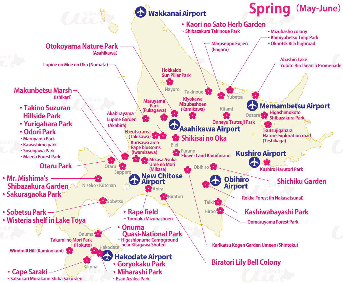 Hokkaido Spring Flower MAP