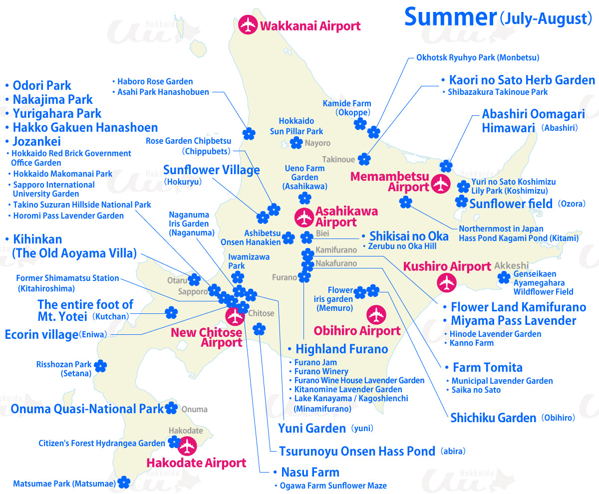 Hokkaido Summer Flowers MAP