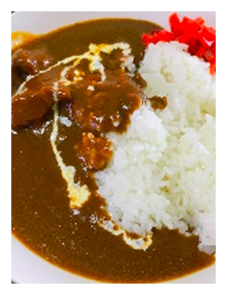 Beef curry 1,100 yen per person