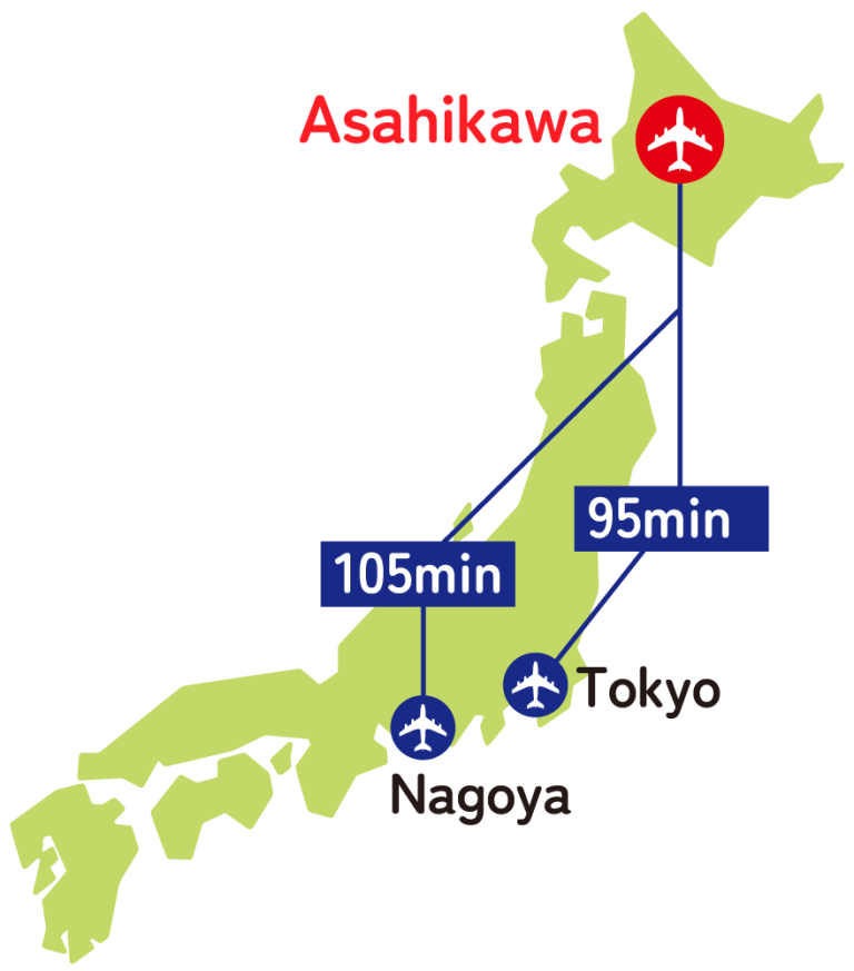 Flight time from Japan