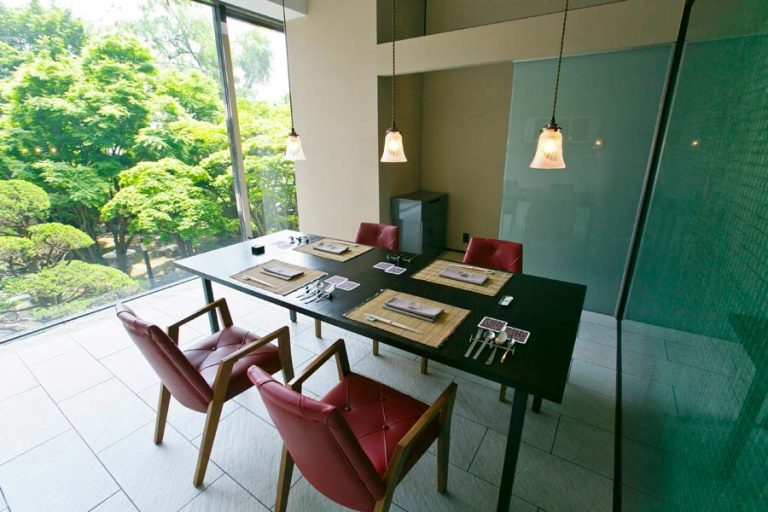 Meals are served in a private dining room