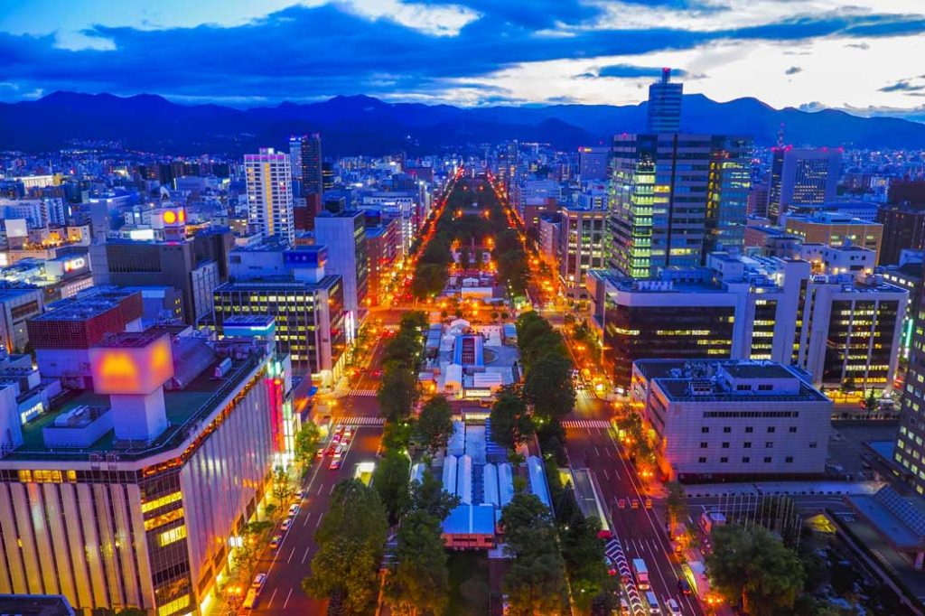 Odori Park seen from the TV Tower