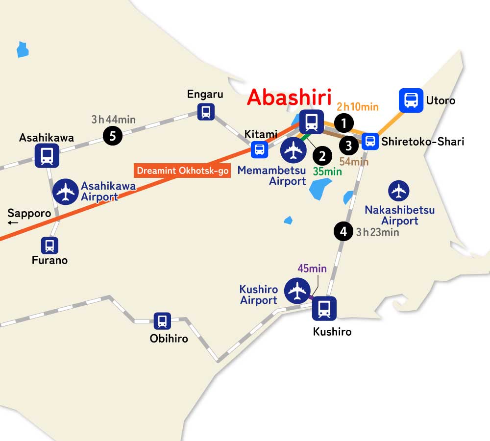 Access from Abashiri