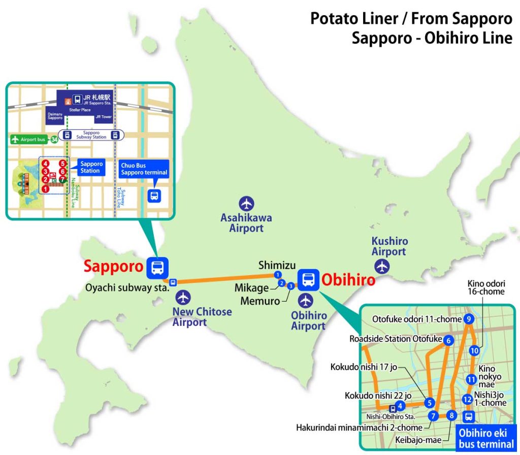 Sapporo ⇔ Obihiro Highway Bus / Sapporo Obihiro Line
